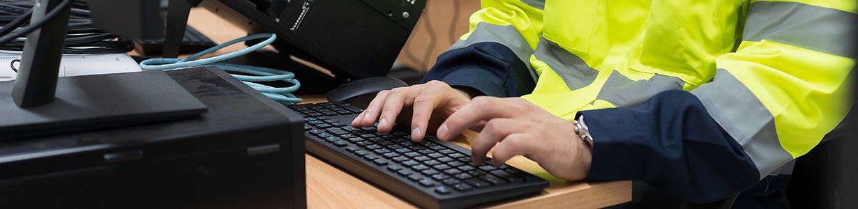 A person in a workplace attending a safety training session